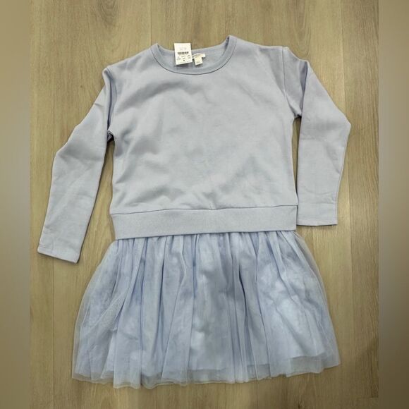 Crewcuts Other - Crewcuts Sweater Dress Girls Size 10 Periwinkle Blue Tutu Long Sleeve Casual NWT